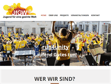 Tablet Screenshot of jugend-geeintewelt.at